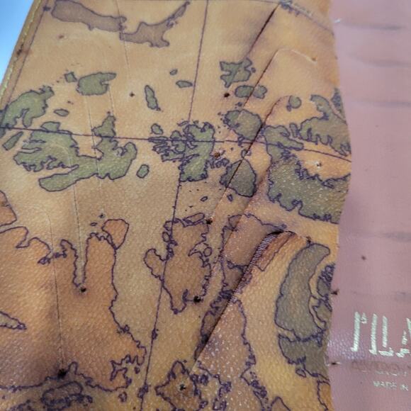Alviero Martini Organizer Map Geo Leather Planner B6 7x5 Size Notebook Italian - Picture 5 of 10